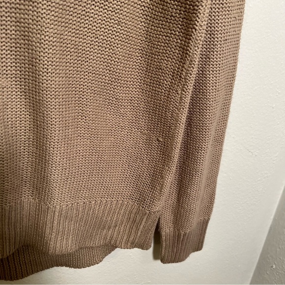 Zara Knit Crewneck Sweater Beige Open Back M - Picture 4 of 9